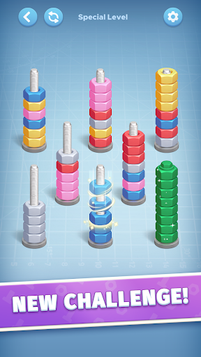 Yong'oq rang o'yini - 3D jumboqni saralash